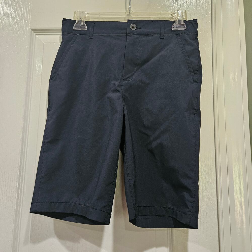 2 Pack Children’s Place Boy's Size 14 School Uniform Navy Quick Dry Chino Shorts - Picture 2 of 5